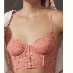 Anthropologie Giselle Medium Lace Corset Bra New With Tags